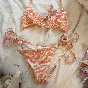 pink zebra bikini
